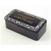 Image 1 : A lacquered papier mache snuff box, possibly Scottish, the lid entitled ‘A Present from Burntisla...