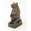 Image 1 : A good Black Forest carved wood bear, originally used as a lamp base, modelled holding a basket w...