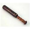 Image 1 : A George IV turned wood truncheon, painted and gilt with the Royal coat of arms against a red gro...