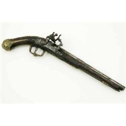 A good late 18th century Tusco Emilian snaphance flintlock pistol, with tapering two stage barrel...