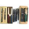 Image 1 : A collection of pens, comprising a cased Watermans pen set, a Parker 51 in case, two Parker Duo f...