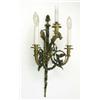 Image 1 : A good set of six ribbon-crest ormolu three branch wall lights, each cast with a central scroll a...