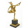 Image 1 : A gilt bronze figure of a dancer, after Bruno Zack, modelled standing on one leg with the other s...