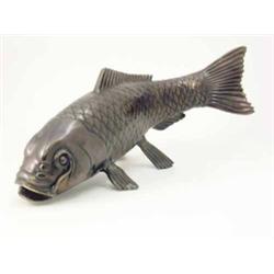A modern bronze of a koi carp, 2ft 1in...
