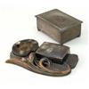 Image 1 : An Art Nouveau copper smokers companion, possibly WMF, with combined cigarette box embossed with...