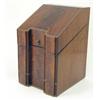 Image 1 : A George III block-fronted mahogany knife box, with chequer borders in boxwood and ebony and with...