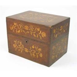A 19th century Dutch mahogany and marquetry box 13 ins....
