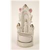 Image 1 : A Victorian Staffordshire holy water font, moulded with the figure of Christ surrounded by angels...