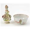 Image 1 : A Coalbrookdale-style vase and cover, encrusted with enamelled foliage (7.25in. - faults) and a N...