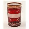 Image 1 : A late 19th century Bohemian ruby-overlaid beaker, engraved with a landscape view of Vienna surro...