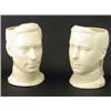 Image 1 : Two Bretby royal commemorative portrait mugs in cream-coloured earthenware, George VI and Edward...