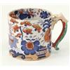 Image 1 : A mid 19th century Mason’s ironstone mug, printed and enamelled with a Japan pattern, 4in....