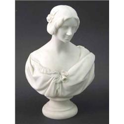 A Copeland parian bust of Jenny Lind, 8 ins....