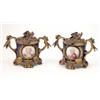 Image 1 : A pair of 19th century Sevres-style and ormolu-mounted pots, ceramic bodies painted with portrait...