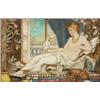 Image 1 : A Victorian Minton rectangular plaque, painted with a neo classical scene of a semi nude lady rec...