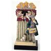 Image 1 : A fine Charles Vyse “Punch and Judy” group, Punch and Judy seated within stall, a royal arm crest...