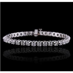 14KT White Gold 4.44 ctw Diamond Tennis Bracelet