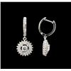 Image 2 : 14KT White Gold 1.67 ctw Diamond Earrings