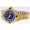 Image 3 : Rolex 18KT Gold President Diamond and Sapphire Ladies Watch