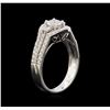 Image 4 : 14KT White Gold 0.88 ctw Diamond Ring