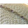BRACELET - 3.6CT (8) RICH DEEP PURPLE AMETHYST & DIAMOND IN STAMPED 925 STERLING SILVER INFINITY LIN