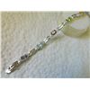 Image 3 : BRACELET - MULTI-GEMSTONE & DIAMOND IN STERLIGN SILVER SETTING - 9 OVAL FACETED GEMS - ESTIMATED RET