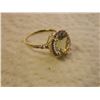 Image 1 : NEW RING - 4.5CT GREEN AMETHYST & 22 DIAMONDS IN 10K GOLD SETTING - INCLUDES CERTIFICATE $1525