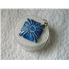 PENDANT - CARVED LAPIS STONE - SQUARE - 3/4" X 3/4"