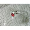Image 2 : RING - STERLING SILVER - RED STONE - STAMPED 925