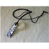 Image 1 : NECKLACE - ART GLASS PENDANT ON ROPE