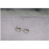 Image 2 : EARRINGS - NEW HEART CUSION CUT GREEN AMETHYST & DIAMONDS IN STERLING SILVER STUD DESIGNED SETTING -