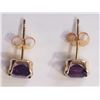Image 2 : EARRINGS- AMETHYST IN 14K YELLOW GOLD SETTING - INSURANCE VALUE $573