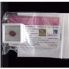 Image 1 : GEMSTONE - 2.96CT OVAL FACETED RUBY - ASSAY CARD CERTIFICATION BOTH SEALED AND NUMBERED - RETAIL EST