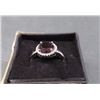 Image 2 : RING - 1 CT GARNET & DIAMOND IN STERLIGN SILVER SETTING - RETAIL ESTIMATE $350