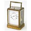 Image 1 : A good 19th century hour-repeating carriage clock, signed Bolviller a Paris, with enamelled dial...