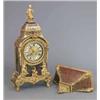 Image 1 : A Louis XV design red boulle bracket clock, ormolu mounted and cast with numerous figures, fitted...