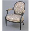 Image 1 : An 18th century Hepplewhite design open armchair, stamped B.Harmer with oval upholstered back, ar...