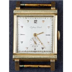Vintage 1950's Mathey Tissot 14 Kt Gold Mens Dress Watch