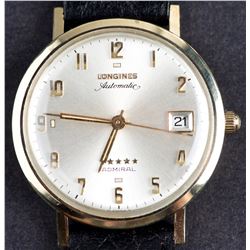 Vintage 14 Kt Gold Longines Admiral 5 Stars Automatic Watch