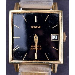Vintage Swiss Made Geneve 25 Jewels Automatic Mens Dress Watch