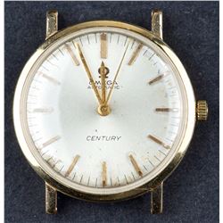 Vintage 1966 Automatic Omega Century Watch with 18 Kt Gold Case
