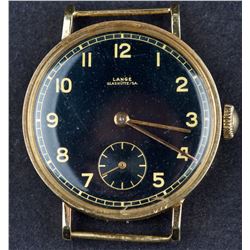 Vintage 1940's Millitary A.Lange & Sohne Glasshutte 14 Kt Gold Watch