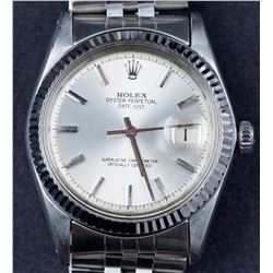 Vintage Rolex Oyster Perpetual Date Just Officially Certified Superlative Chronometer Wristwatch