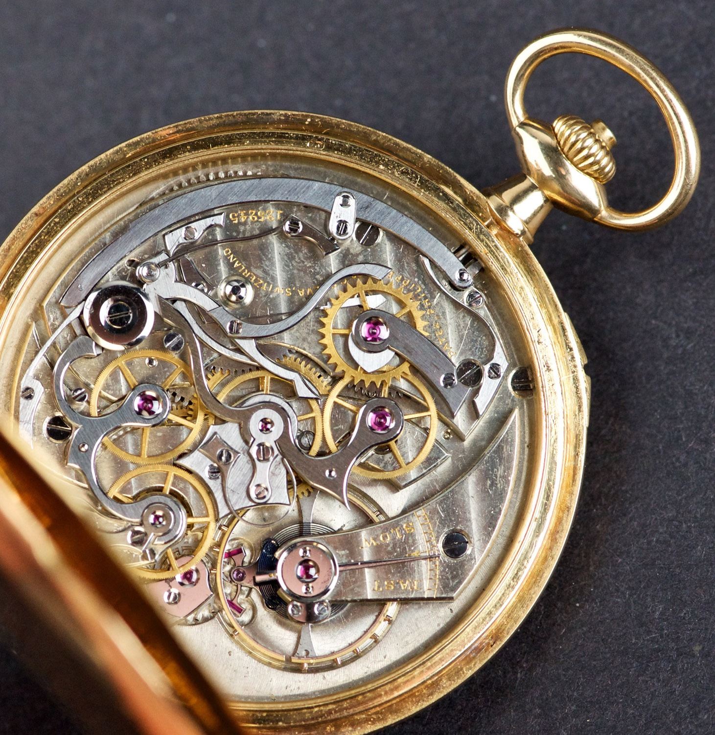 Antique 1905 Patek Philippe Chronograph Pocket Watch with 18 Kt Gold Case