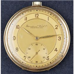 Antique 14 Kt IWC International Watch Co, Schaffhausen Pocket Watch