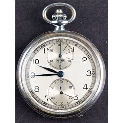 Circa 1950's Heuer Sports Car Timing Chronographe Pocket Watch