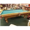 Image 2 : POOL TABLE - SLATE POOL TABLE - ACCENT CARVINGS ON SIDES - 54" X 98" - MAKE SURE YOU HAVE HELP TO MO
