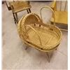 Image 1 : CHILD'S DOLL WICKER BASSINET