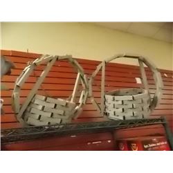PLANTERS - WOOD  BASKETS - 2 TTL
