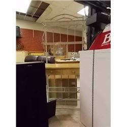 BAKERS RACK - WIRE FRAMING WIHT MAPLE TOP & DRAWER